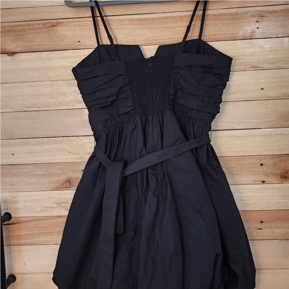 Zara Black Voluminous Bubble Mini Dress Event Evening Cocktail Wedding Guest - Picture 6 of 10